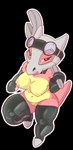 anthro belt breasts clothing collar crossgender eyewear female genitals gloves goggles handwear latex latex_clothing latex_gloves latex_handware latex_handwear latex_legwear latex_stockings legwear nipples pussy solo stockings tools wrench zody300 nintendo pokemon infycharmander_(character) cubone generation_1_pokemon pokemon_(species) alpha_channel hi_res