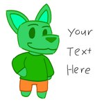 anthro clothed clothing fully_clothed fully_clothed_anthro fully_clothed_male fur green_body green_fur looking_at_another male silly simple_background smile smiling_at_viewer solo text white_background smoldummy_(artist) yoinky_(smoldummy) canid canine fox mammal 1:1 english_text meme