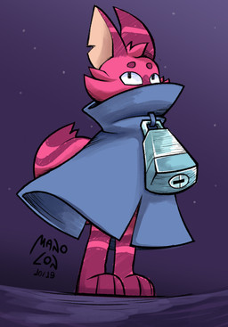 ambiguous_gender anthro cheek_tuft clothing facial_tuft fur lock looking_up multicolored_body multicolored_fur night solo star tuft two_tone_body two_tone_fur mano_lon moment_to_midnight lyst canid canine mammal hi_res signature