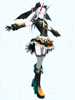 2_horns absolute_territory accessory belt black_clothing black_gloves black_handwear boots bottomwear bow_ribbon clothing corset female fishnet_clothing fishnet_legwear fishnet_thigh_highs footwear garter_straps gloves hair hair_accessory hair_bow hair_ribbon handwear high_heeled_boots high_heels horn knee_boots knee_highs legwear lingerie long_hair looking_at_viewer pleated_skirt red_horn ribbons shoes simple_background skirt smile smiling_at_viewer solo standing thigh_highs topwear white_background white_body white_eyes white_hair white_skin deino_(artist) deino_(modeler) horned_humanoid humanoid 2019 3:4 3d_(artwork) autodesk_3ds_max_(artwork) digital_media_(artwork) full-length_portrait hi_res portrait