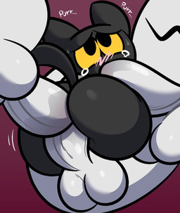 all_three_filled anal anal_penetration anthro anthro_penetrated balls big_butt black_body black_fur bodily_fluids butt ellipsis fellatio female female_anthro female_penetrated fur genitals group group_sex male male/female male_penetrating male_penetrating_female multiple_penetration oral oral_penetration oral_purring penetration penile penile_penetration penis penis_in_ass penis_in_mouth penis_in_vagina purring sex tears text vaginal vaginal_penetration white_body yellow_eyes ekkokenight google google_doodle magic_cat_academy momo_(google) domestic_cat felid feline felis ghost mammal spirit 2021 digital_media_(artwork) hi_res