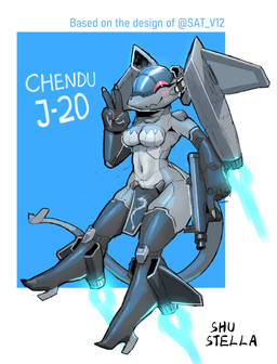 aircraft airplane anthro armwear blush breasts clothing cockpit elbow_gloves eyes_closed female floating flying footwear gesture glistening_glass gloves gun hand_gesture handwear high_heels holding_gun holding_object holding_ranged_weapon holding_weapon hovering jet jet_engine legwear machine navel pink_eyelids ranged_weapon shoes smile solo tail thigh_highs v_sign vehicle weapon shu_stella aeromorph living_aircraft living_machine living_vehicle robot_anthro 2026 absurd_res hi_res