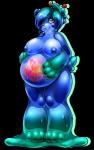 anthro belly big_belly big_breasts blue_goo blue_nipples blush breasts candy curvy_figure dessert feet female food food_hair green_eyes gummy_(food) gummy_bear_(food) hair hindpaw lollipop looking_at_viewer nipples nude paws pregnant pseudo_hair short_hair simple_background smile solo thick_thighs translucent translucent_body transparent_background voluptuous flittermilk bear food_creature goo_creature gummy_creature living_candy mammal 2015 absurd_res alpha_channel hi_res