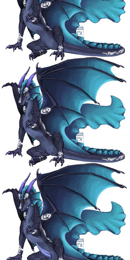 animal_genitalia blue_body ear_frill erection feral frill_(anatomy) genital_slit genitals green_eyes horn looking_at_viewer male male_feral markings membrane_(anatomy) membranous_wings penis purple_body purple_penis simple_background sitting smile solo spread_legs spreading tail tapering_tail white_background wings i-psilone mythology dragon mythological_creature mythological_scalie scalie 2017 hi_res multiple_images