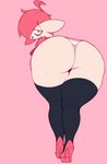 anthro big_butt butt clothing femboy footwear high_heels male panties shoes solo thick_thighs underwear frowntown nintendo pokemon pink_(frowntown) gardevoir generation_3_pokemon humanoid pokemon_(species) absurd_res hi_res