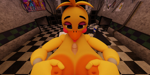 anthro areola beak big_breasts big_nipples breast_grab breast_play breasts duo female first_person_view genitals hand_on_breast machine male male/female nipples nude nude_female open_mouth open_smile orange_nipples penis sex smile titfuck tongue yellow_body vrserpent mipsmiyu_(modeler) five_nights_at_freddy's five_nights_at_freddy's_2 scottgames toy_chica_(fnaf) animatronic avian bird chicken galliform phasianid robot 2:1 3d_(artwork) absurd_res blender_(artwork) digital_media_(artwork) hi_res