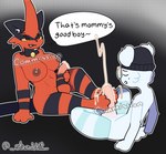 anthro bodily_fluids breasts cum cum_on_face cum_on_feet cum_on_own_face cum_on_own_nose cum_on_self duo ejaculation feet foot_fetish foot_play footjob genital_fluids herm intersex intersex/male male mommy_kink sex starabbit nintendo pokemon snow_(snowb34r) bear generation_7_pokemon mammal pokemon_(species) polar_bear torracat ursine hi_res