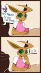 :3 >:3 >:3c anthro breasts clothed clothing dialogue duo electronics emoji fangs female humor long_ears looking_at_viewer offscreen_character open_mouth phone speech_bubble teeth text r-mk nintendo pokemon arte_(r-mk) naomi_(r-mk) eevee generation_1_pokemon generation_2_pokemon mammal mustelid musteline pokemon_(species) sneasel true_musteline weasel 2022 comic comment_chain english_text hi_res lol_comments