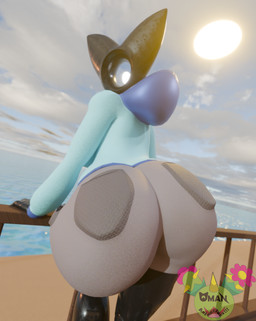 beach big_butt butt butt_focus clothed clothing day female machine outside solo sun teasing teasing_viewer teasing_with_butt thick_thighs wide_hipped_female wide_hips omananimations orisa_(omananimations) android humanoid robot robot_humanoid 3d_(artwork) absurd_res digital_media_(artwork) hi_res