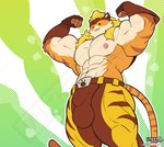 anthro male muscular solo thewilldpink epic_games fortnite meowtooth felid feline mammal hi_res tagme