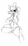 amputee anthro clothing disability female genitals hair heart_symbol pussy simple_background solo pepperchan ms._n_(character) mammal murid murine rat rodent undead zombie hi_res sketch