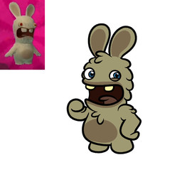 anthro arm_tuft arms_bent brown_body brown_eyelids brown_inner_ear brown_skin buckteeth chest_tuft featureless_crotch featureless_legs fist fur grey_body grey_fur hand_on_hip hand_on_own_hip lidded_eyes male male_anthro multicolored_body no_eyebrows noseless nude_anthro open_mouth open_smile red_eyes red_tongue short_legs shoulder_tuft simple_background smile solo teeth tongue tuft two_tone_body yellow_teeth crispytoastyt raving_rabbids rayman_(series) ubisoft hairy_the_rabbid lagomorph mammal rabbid 1:1 2022 digital_drawing_(artwork) digital_media_(artwork) flat_colors full-length_portrait hi_res portrait reference_image male_(lore)