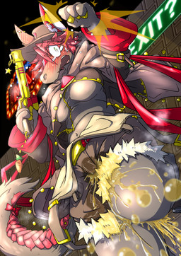 accident anthro blush bodily_fluids bottomwear braided_tail breasts brown_body brown_fur clothed clothing cowboy cowboy_hat cowboy_outfit desperation embarrassed female footwear fur genital_fluids gun hair hat headgear headwear holidays hotpants omorashi peeing ranged_weapon red_hair shoes shorts smile solo tail text thick_thighs urine weapon wetting mttbsmn equid equine horse mammal pony absurd_res english_text hi_res