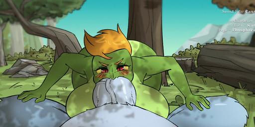 4_fingers anthro areola big_breasts big_penis biped blue_body blush breasts butt deep_throat detailed_background dialogue female female_penetrated fingers first_person_view fur genitals grass green_body hair log male male/female male_penetrating male_pov moan multicolored_body non-mammal_breasts oral oral_penetration orange_hair outside penetration penis plant red_eyes rock sex thick_thighs tree vein veiny_penis wood yellow_sclera joaoppereiraus sound_warning nami955_(va) phosphorus_(va) tales_of_sezvilpan lira_(joaoppereiraus) pogo_(joaoppereiraus) lizard reptile scalie 2026 animated english_audio hi_res huge_filesize long_playtime sound voice_acted webm