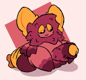 antennae_(anatomy) anthro arthropod_abdomen big_penis foreskin fur genitals maroon_fur multi_arm multi_limb penis pupils red_body red_fur sitting slightly_chubby solo thick_thighs wings yellow_pupils bubbleberrybasket arthropod insect lepidopteran moth animated animated_gif digital_media_(artwork) loop pixel_(artwork) pixel_animation short_playtime