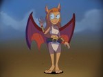 4_fingers anthro belt bottomwear bracelet clothed clothing female fingers hair jewelry midriff navel solo topwear wings rockosedits disney gargoyles maggie_reed_(gargoyles) felid mammal mutate_(gargoyles) 2021 4:3