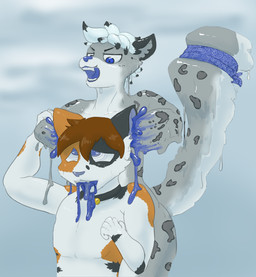 absorption_vore anthro anthro_on_anthro collar corruption duo ear_fisting ear_penetration licking_teeth male meeting_in_the_middle mind_control mindfuck penetration vore bashfulsprite domestic_cat felid feline felis leopard mammal pantherine snow_leopard 2017 hi_res