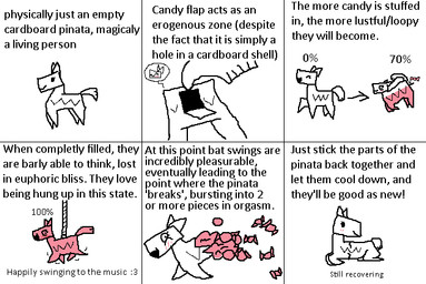 blush blush_lines candy_gore feral gore pinata solo text trooper3 animate_inanimate living_pinata 2024 comic digital_media_(artwork) english_text microsoft_paint_(artwork)