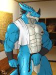2013 abs anthro biceps big_muscles blue_dragon blue_scales blue_skin blush bracelet bulge claws clothing dragon fangs fundoshi grey_skin handsome hentist horn jewelry loincloth looking_at_viewer male muscles nipples pants pecs pose reptile ryuga_takagi scales scalie solo standing teeth toned topless towel underwear undressing vein yellow_eyes
Rating: Questionable
Score: 5
User: BlackBoltEX
Date: October 18, 2013