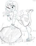 anthro areola big_breasts breasts clothed clothing exposure_variation female footwear navel nipples sandals shoes small_waist solo topless kevinsano sega sonic_adventure sonic_the_hedgehog_(series) tikal_the_echidna echidna mammal monotreme 2023 hi_res