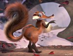 anthro breasts butt feet female nipples solo venjiiart blue_sky_studios ice_age_(series) scratte_(ice_age) mammal rodent sciurid tree_squirrel 3d_(artwork) digital_media_(artwork) hi_res