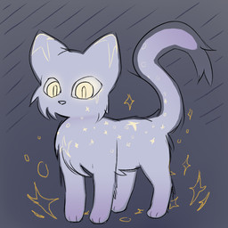 ambiguous_gender cheek_tuft cosmic_background facial_tuft feral fluffy four_pointed_star glowing glowing_eyes long_tail looking_at_viewer markings pupils quadruped simple_background slit_pupils solo standing star star_(marking) starry_background tail tuft yellow_eyes marpystar domestic_cat felid feline felis mammal 1:1 full-length_portrait hi_res portrait