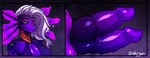 2_penises anthro clothing genital_focus genitals herm intersex knot knotted_penis mohawk multi_genitalia multi_penis penis penis_focus solo conditional_dnp giahryan nyx_(eternalitea) amphibian axolotl axolotl_humanoid marine mole_salamander salamander bust_portrait portrait