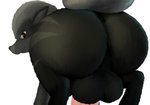 balls big_balls big_butt black_body black_fur butt feral fur genitals grey_body grey_fur huge_butt looking_back male penis solo otherthatguy nintendo pokemon arcanine canid canine generation_1_pokemon mammal pokemon_(species) hi_res