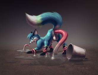 anal anal_penetration animal_genitalia anus balls digitalfox feral genitals male penetration sheath solo stretched_anus tentacle_in_ass tentacle_penetration tentacles srfx18 taurin_fox zatch_(sirfox) canid canine fox mammal hi_res