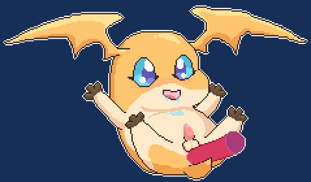 anal anal_penetration animal_genitalia animal_penis animated_gif balls blush bodily_fluids bouncing_penis chibi digiphilia disembodied_penis drooling duo erection feral from_front_position genitals interspecies male male/male male_penetrated male_penetrating male_penetrating_male penetration penile penile_penetration penis penis_in_ass saliva sex solo_focus sleepytea bandai_namco digimon digimon_(species) patamon alpha_channel animated digital_media_(artwork) pixel_(artwork) pixel_animation short_playtime