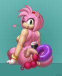2020 accessory amy_rose anal anal_beads anal_masturbation anal_penetration anthro anus big_butt black_nose bodily_fluids bracelet breasts butt clothing cyan_background digital_media_(artwork) dildo double_anal double_dildo double_penetration eulipotyphlan eyelashes female genital_fluids genitals gloves green_eyes hair_accessory hairband handwear heart_symbol hedgehog hi_res jewelry large_penetration looking_at_viewer lube mammal masturbation mostly_nude multiple_insertions multiple_toys nubbed_dildo nubbed_sex_toy one_eye_closed open_mouth open_smile penetration pussy quintuple_anal rear_view ridiculous_fit sega sex_toy side_boob signature simple_background sitting slimefur smile solo sonic_the_hedgehog_(series) stretched_anus three-quarter_view triple_anal triple_penetration vaginal_fluids wink