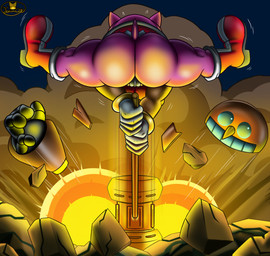 4_fingers 5_fingers anthro big_butt butt camel_toe clothed clothing explosion female fingers machine motion_blur motion_lines piko_piko_hammer rear_view rock shrapnel smashing solo spread_legs spreading thick_thighs upskirt foxium sega sonic_the_hedgehog_(series) amy_rose badnik egg_pawn eulipotyphlan hedgehog humanoid mammal robot hi_res