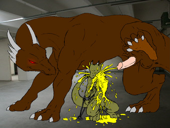 animal_genitalia anthro anthro_on_feral balls bdsm bestiality bodily_fluids bondage bound cellar dominant dominant_male duo erection fan_colored feral flaccid genital_fluids genitals glans golden_shower hiked_leg horn humanoid_genitalia humanoid_genitalia_on_feral humanoid_penis humanoid_penis_on_feral hybrid_genitalia hybrid_penis interspecies larger_male male male/male nude peeing penis raised_leg sheath sheathed_humanoid_penis size_difference smaller_male submissive submissive_male tail urine urine_on_belly urine_on_chest urine_on_face urine_on_ground urine_on_leg urine_pool urine_stream watersports salamander_(artist) european_mythology mythology dragon kobold mythological_creature mythological_scalie scalie western_dragon 4:3 source_request