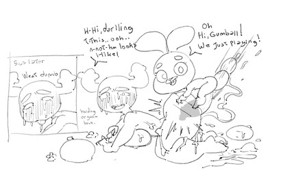 age_difference ahegao all_fours ambiguous_penetration anthro antlers balls big_balls big_breasts big_butt big_penis blush blush_lines bodily_fluids breast_squish breasts buckteeth butt caught_in_the_act condom cum cum_inside dialogue ejaculation erection eyebrows eyelashes female filled_condom first_person_view fucked_silly genital_fluids genitals gynomorph gynomorph/female horn huge_penis humanoid_genitalia humanoid_penis infidelity internal intersex intersex/female loli long_ears looking_pleasured nude orgasm orgasm_face penetration penis sexual_barrier_device size_difference small_but_hung squish sweat sweatdrop talking_to_viewer tears teeth text thick_eyebrows thick_thighs tongue tongue_out young young_anthro young_but_hung young_gynomorph young_intersex centipedemc cartoon_network the_amazing_world_of_gumball anais_watterson penny_fitzgerald fairy humanoid lagomorph leporid mammal rabbit english_text monochrome