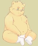 anthro belly big_belly bulge clothing eyewear glasses humanoid_hands kemono male moobs navel nipples overweight overweight_male simple_background sitting solo underwear young young_anthro young_male furball_shirokm bear mammal 2022 hi_res