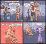 4_panel_comic anal anal_penetration ankle_grab archer axe balls barbarian battle_axe big_penis boots bottomwear breasts clothing collar crown dialogue dot_eyes ear_piercing ear_ring erection fangs fantasy feet footwear fur genitals gold_(metal) gold_collar grey_body grey_fur grey_hair group gynomorph gynomorph/gynomorph gynomorph_penetrated gynomorph_penetrating gynomorph_penetrating_gynomorph gynomorph_penetrating_intersex hair headgear healer heart_symbol human_on_humanoid human_penetrating human_penetrating_humanoid humanoid_feet humanoid_genitalia humanoid_penetrated humanoid_penis humor intersex intersex/intersex intersex_penetrated intersex_penetrating intersex_penetrating_gynomorph intersex_penetrating_intersex interspecies leather leather_clothing leather_topwear leather_vest leg_grab magic_staff magic_user male metal_collar open_mouth open_smile pants penetration penile penile_penetration penis penis_in_ass piercing plantigrade quiver_(object) ring_piercing sandals sex shoes smile sound_effects speech_bubble tan_hair teeth text tiara topwear trio vest white_hair wide_eyed wizard_robe red7cat fah_(superwafflecat) animal_humanoid cat_humanoid felid felid_humanoid feline feline_humanoid human humanoid mammal mammal_humanoid english_text hi_res