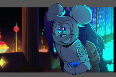 anthro blood blue_blood bodily_fluids colored_blood female male solo unusual_blood unusual_bodily_fluids flannycartoon disney glitch_productions knights_of_guinevere mickey_mouse princess_guinevere mammal mouse murid murine robot_anthro rodent crossover hi_res redraw