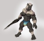 5_fingers 5_toes abductor_longus abs action_pose anthro arm_markings arm_tuft barefoot biceps big_abductor_longus big_biceps big_bulge big_deltoids big_muscles big_pecs big_scales black_arms black_body black_chest black_face black_feet black_fingers black_fur black_hands black_legs black_midriff black_neck black_toes blue_clothing blue_eyes blue_pupils blue_speedo blue_swimwear braided_mane bulge chest_tuft claws clothed clothed_anthro clothed_male clothing dark_arms dark_body dark_chest dark_ears dark_eyes dark_face dark_feet dark_fingers dark_fur dark_hands dark_inner_ear dark_legs dark_midriff dark_neck dark_nose dark_toes deltoids ear_tuft eyebrows facial_markings fantasy_weapon feet fingers forearm_muscles fur fur_markings gesture gold_(metal) gold_jewelry gradient_speedo gradient_swimwear green_clothing green_speedo green_swimwear grey_background grin gun gunblade hand_gesture head_markings head_tuft holding_gun holding_gunblade holding_hybrid_weapon holding_melee_weapon holding_object holding_ranged_weapon holding_sword holding_weapon huge_deltoids huge_muscles huge_pecs humanoid_feet humanoid_hands hybrid_weapon inner_ear_fluff jewelry latissimus_dorsi leg_markings leg_tuft light_claws light_eyebrows light_mane light_markings looking_at_viewer looking_forward male mane mane_jewelry manly markings melee_weapon monotone_feet monotone_hands monotone_inner_ear monotone_mane monotone_midriff monotone_neck multicolored_clothing multicolored_speedo multicolored_swimwear muscular muscular_anthro muscular_arms muscular_male muscular_thighs navel neck_muscles obliques one_eye_closed open_mouth open_smile orange_clothing orange_speedo orange_swimwear pecs pink_inner_ear pink_nose plantigrade pointing pointing_down pose pupils quads rainbow_clothing rainbow_speedo rainbow_swimwear ranged_weapon serratus simple_background skimpy smile smiling_at_viewer smirk solo speedo standing striped_arms striped_face striped_legs stripes swimwear sword three-quarter_view toes topless topless_anthro topless_male trapezius triceps tuft two_tone_arms two_tone_chest two_tone_face two_tone_legs weapon white_arms white_body white_chest white_claws white_eyebrows white_face white_fur white_legs white_mane white_markings white_stripes wide_stance wink winking_at_viewer yellow_clothing yellow_speedo yellow_swimwear bristol final_fantasy final_fantasy_xiv square_enix fan_character felid hrothgar mammal 2022 absurd_res alternate_version_at_source colored digital_drawing_(artwork) digital_media_(artwork) full-length_portrait hi_res portrait shaded