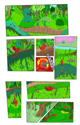 fantasy feral forest plant red_body tree garrus368 european_mythology greek_mythology mythology avian mythological_avian mythological_bird mythological_creature mythological_firebird phoenix comic digital_media_(artwork) hi_res letterbox procreate_(artwork)