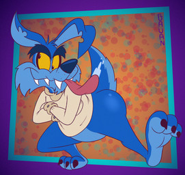 3_toes abstract_background anthro bent_ear big_butt biped black_eyebrows black_nose black_toe_claws blue_body blue_fur bodily_fluids bottomless bottomless_anthro bottomless_male bubble_butt butt cheek_tuft chin_tuft clothed clothing drooling eyebrows facial_tuft fangs feet foot_focus fur glance glistening glistening_butt googly_eyes humanoid_feet humanoid_heel insane jagged_teeth long_ears looking_at_viewer male multicolored_body multicolored_fur notched_ear paws plantigrade pose raised_foot raised_heel raised_toes restraints saliva sharp_teeth smile smiling_at_viewer soles solo standing standing_on_toes straitjacket teeth thick_eyebrows tiptoes toes tongue tongue_out tuft two_tone_body two_tone_feet two_tone_fur two_tone_tail yellow_sclera gavanzude activision crash_bandicoot_(series) ripper_roo kangaroo macropod mammal marsupial 2025 alternate_version_at_paywall colored digital_drawing_(artwork) digital_media_(artwork) flat_colors hi_res pinup signature