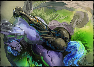 anatomically_correct anatomically_correct_genitalia anatomically_correct_penis animal_genitalia animal_penis balls big_balls big_penis erection feral genitals male penis solo lostdragon01 equid equine horse mammal pony digital_media_(artwork) hi_res