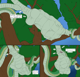 abdominal_bulge anthro anthro_prey arms_between_legs arms_by_side belly big_breasts branch breast_grab breast_imprints breasts bulge camel_toe canopy coiling detailed_bulge dialogue duo endosoma face_imprint female female_prey feral feral_pred forest forest_background genitals groping_chest hand_on_breast hands_on_legs hands_on_thighs hanging_belly head_imprint head_on_shoulder imprint legs_together male male/female male_pred masturbation masturbation_inside_body masturbation_inside_stomach muffled nature nature_background oral_vore plant predator/prey prey_imprint prey_outline rubbing_vulva safe_vore same_size_vore self_grope self_pleasure serpentine_vore soft_vore squirming stretchy_belly struggling struggling_prey talking_to_another talking_to_belly talking_to_partner talking_to_prey teasing text thighs_together tight_belly tree vore vulva willing_prey conditional_dnp samagthrav2 halo_(series) microsoft xbox_game_studios shakash_(shakash) xyda alien reptile sangheili scalie snake absurd_res comic english_text hi_res