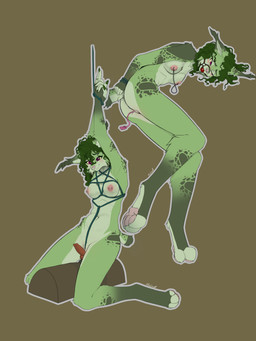 anthro ball_gag bdsm bondage bound curly_hair dildo dildo_sitting egg_vibrator female fur gag green_body green_fur hair lying muzzle_(object) nipple_chain nipple_piercing nipples on_side orgasm_face pawpads penetration piercing sex_toy solo vibrator durlead kii_(durlead) felid feline lynx mammal absurd_res hi_res