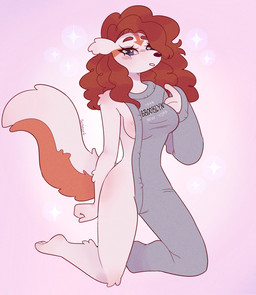 3_toes 4_fingers anthro arm_tuft arrow_(marking) bent_arm bent_legs blue_eyes blush blush_lines breasts brown_eyebrows brown_hair brown_nose brown_tail clothed clothed_anthro clothed_female clothing eyebrows eyelashes feet female female_anthro fingers fist fluffy fluffy_ears fluffy_tail fur grey_clothing grey_sweater grey_topwear hair heart_symbol knee_tuft leg_tuft light long_tail medium_breasts multicolored_body multicolored_fur pink_background shoulder_tuft simple_background solo sparkles straight_arm sweater tail text toes topwear tuft two_tone_body two_tone_fur two_tone_tail wavy_hair white_body white_fur white_tail suzeart brooklyn_sweater meme_clothing nintendo pokemon fan_character kaya_(khainethewolf) generation_3_pokemon linoone pokemon_(species) shiny_pokemon 2026 artist_name colored digital_drawing_(artwork) digital_media_(artwork) english_description english_text hi_res lighting meme shaded