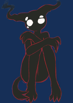 3_fingers ambiguous_gender anthro biped black_body black_tail fingers front_view looking_at_viewer no_irises nude nude_ambiguous nude_anthro sitting solo tail sealer4258 nintendo pokemon mimi_(sealer4258) generation_7_pokemon mimikyu pokemon_(species) 2025 absurd_res alpha_channel digital_drawing_(artwork) digital_media_(artwork) hi_res female_(lore)