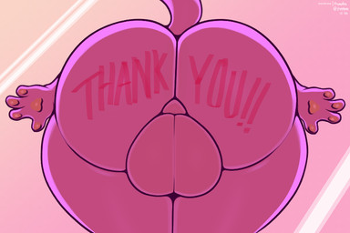 4_fingers against_surface anthro ass_on_glass backsack balls balls_on_glass behind_glass bent_over big_balls big_butt bubble_butt butt butt_focus exclamation_point femboy fingers genitals glass huge_butt long_tail male nude on_glass on_surface pawpads paws pink_background presenting presenting_balls presenting_hindquarters purple_body purple_skin purple_tail simple_background solo standing tail text thick_thighs frumples frumples_(character) domestic_cat felid feline felis mammal 2020 3:2 digital_media_(artwork) english_text