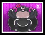 abs anthro balls big_balls big_bulge big_horn big_muscles big_pecs big_penis black_clothing black_underwear bone bulge claws clothed clothing controlled detailed_bulge duo fur genitals grey_arms grey_body grey_fur grey_legs horn huge_balls huge_bulge huge_muscles huge_pecs huge_penis hyper hyper_balls hyper_bulge hyper_genitalia hyper_muscles hyper_penis looking_at_viewer male muscular nipples parasite partially_clothed pecs penis possession purple_body purple_eyes red_sclera royalty simple_background skull skull_head takeover underwear jdbo-arts disney the_owl_house king_clawthorne alien demon humanoid titan_(the_owl_house) absurd_res hi_res