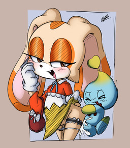 anthro blush bodily_fluids butt clothed clothing clothing_lift cum cum_in_vagina cum_inside dress dress_lift female genital_fluids male nude open_mouth sex smile standing tail young young_anthro young_female young_male cryankiebuillar jupiterorange third-party_edit sega sonic_the_hedgehog_(series) cheese_the_chao cream_the_rabbit chao_(sonic) lagomorph leporid mammal rabbit 2026 absurd_res colored hi_res sketch