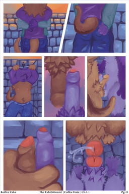 aerial_view against_surface against_wall anthro anthro_on_anthro balls belly belly_tuft blue_body blue_fur bodily_fluids bottomwear brown_body brown_fur clothed clothing clothing_lift crotch_tuft cum cum_drip cum_on_penis dripping duo erection evening exhibitionism floor foreskin frottage fur genital_fluids genitals hair hand_on_butt hug hugging_another male male/male multicolored_body nipples nude pants partially_clothed partially_retracted_foreskin penile penis penises_touching public_shower sex shirt shirt_lift shower shower_room shower_sex simple_background standing standing_sex tail text tile tile_floor tile_wall topwear tuft two_tone_body wall_(structure) white_body white_fur koffeecake mythology cookie_(koffeecake) cream_(koffeecake) canid canine canis domestic_dog humanoid hybrid mammal mustelid mythological_canine mythological_creature otter 2026 2:3 absurd_res artist_name colored comic detailed digital_drawing_(artwork) digital_media_(artwork) digital_painting_(artwork) english_text hi_res multiple_scenes painting_(artwork) portrait shaded soft_shading story three-quarter_portrait