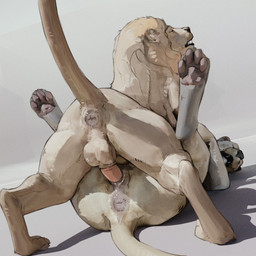 anatomically_correct anatomically_correct_anus anatomically_correct_genitalia anatomically_correct_penis anatomically_correct_vulva animal_genitalia animal_vulva anus balls bodily_fluids butt digitigrade duo erection eyes_closed feline_genitalia feline_vulva female female_feral female_penetrated feral feral_on_feral feral_penetrated feral_penetrating feral_penetrating_feral fur genital_fluids genitals looking_pleasured male male/female male_feral male_penetrating male_penetrating_female pawpads penetration penis raised_tail rear_view sex tail tan_body tan_fur vaginal vaginal_fluids vaginal_penetration vulva cosmiclife felid lion mammal pantherine 1:1 hi_res